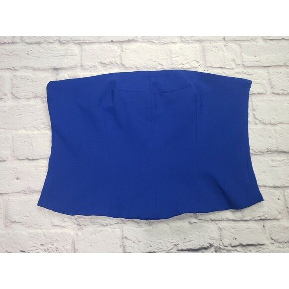 Rachel Zoe Womens Size Large Blue Corset Top Side Zipper - Picture 1 of 8
